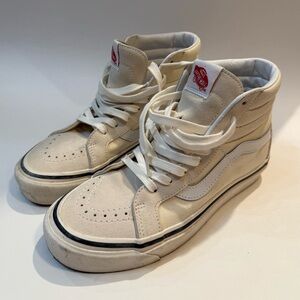 Vans Sk8-Hi Special Edition Anaheim Cream and White Sneakers